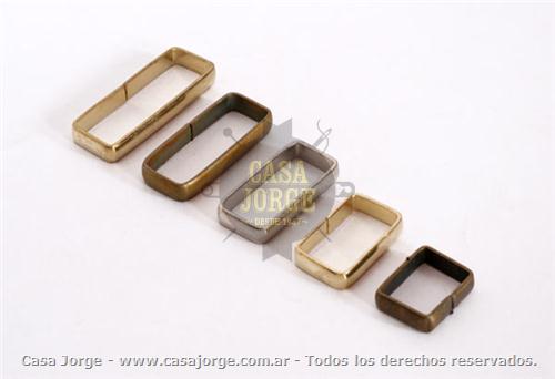 HEBILLAS METAL PASADOR ALTOS 20X11 ARTICULO 1235 POR 100 UNIDADES